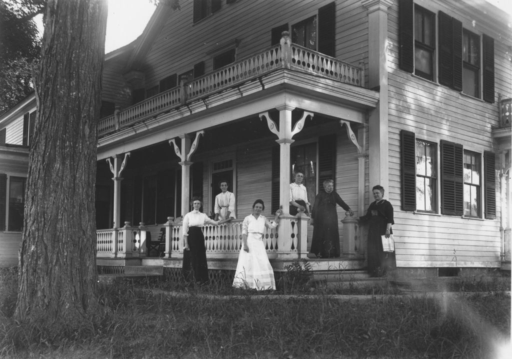 Miniature of Six Women in front of the Davidson House, Newfane, Vt.