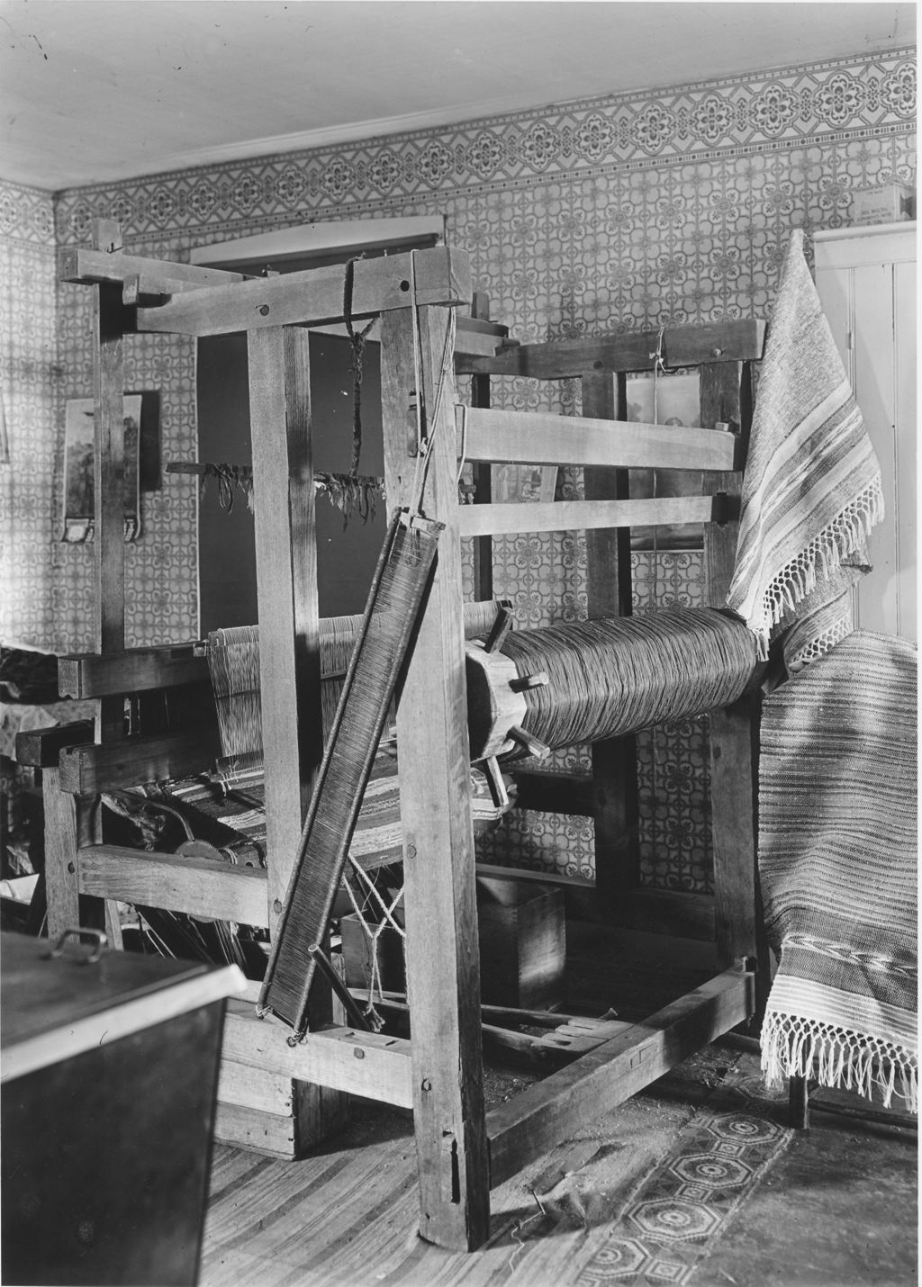 Miniature of Interior with loom, Williamsville, Vt.