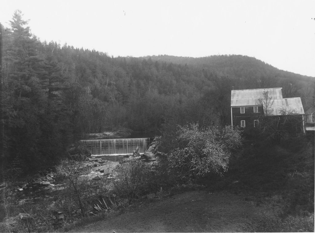 Miniature of River with dam and possibly mill, Williamsville, Vt.