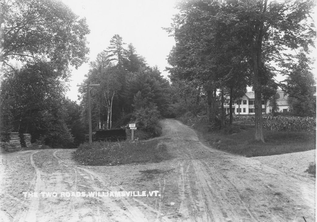 Miniature of The Two Roads, Williamsville, Vt.