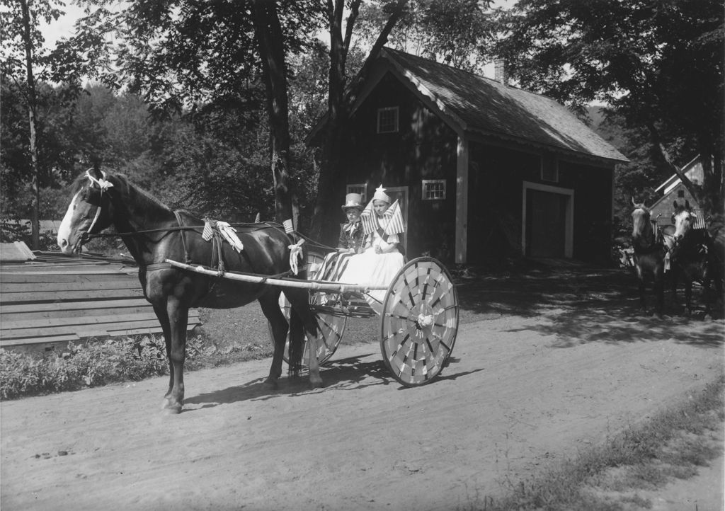 Miniature of Girl and boy on a decorated carriage in Willimasville parade