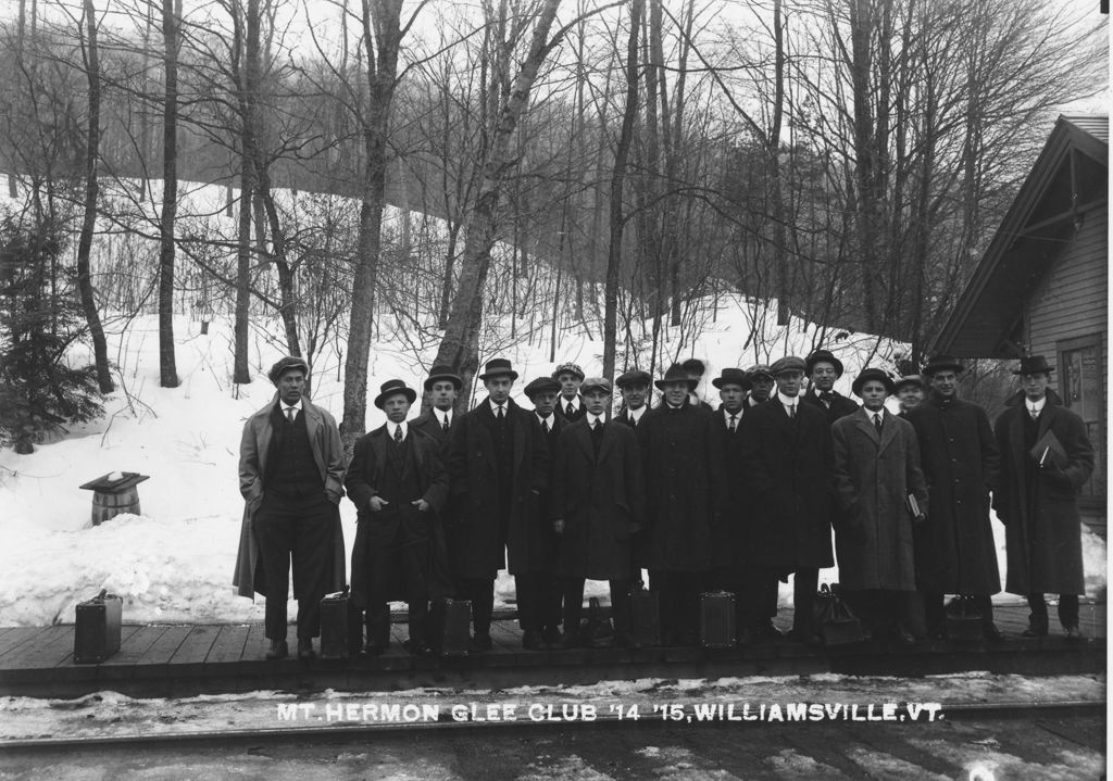 Miniature of Mt. Herman Glee Club at RR Station