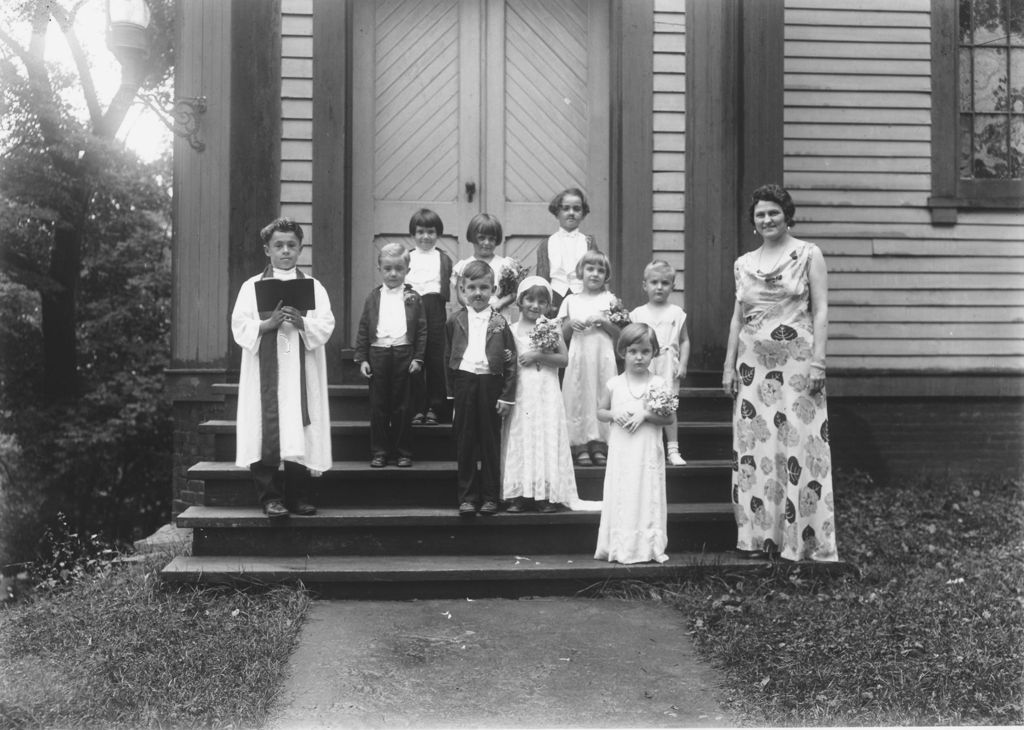 Miniature of Children in costume for a play of Tom Thumb, Williamsville, Vt.