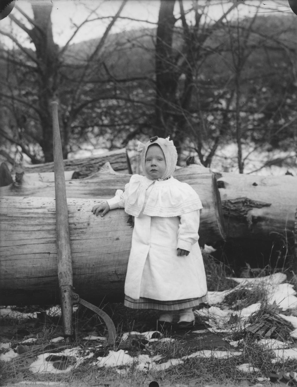 Miniature of Marjorie Williams as a baby outside, Williamsville, Vt.