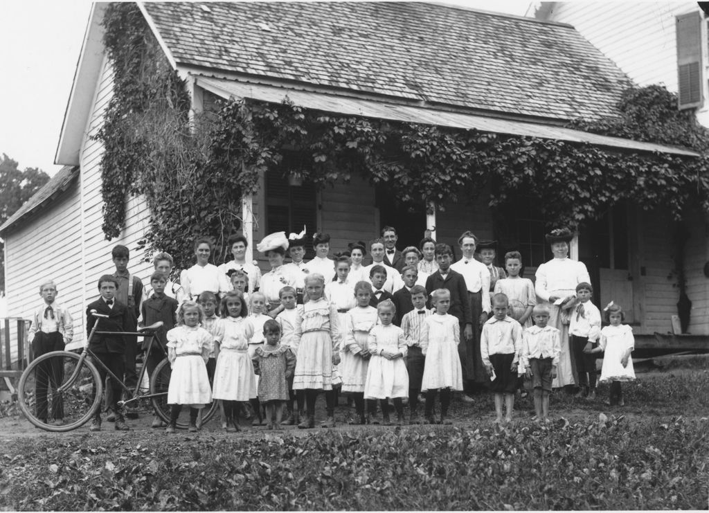 Miniature of Group portrait at a family picnic in front of a house in Vermont