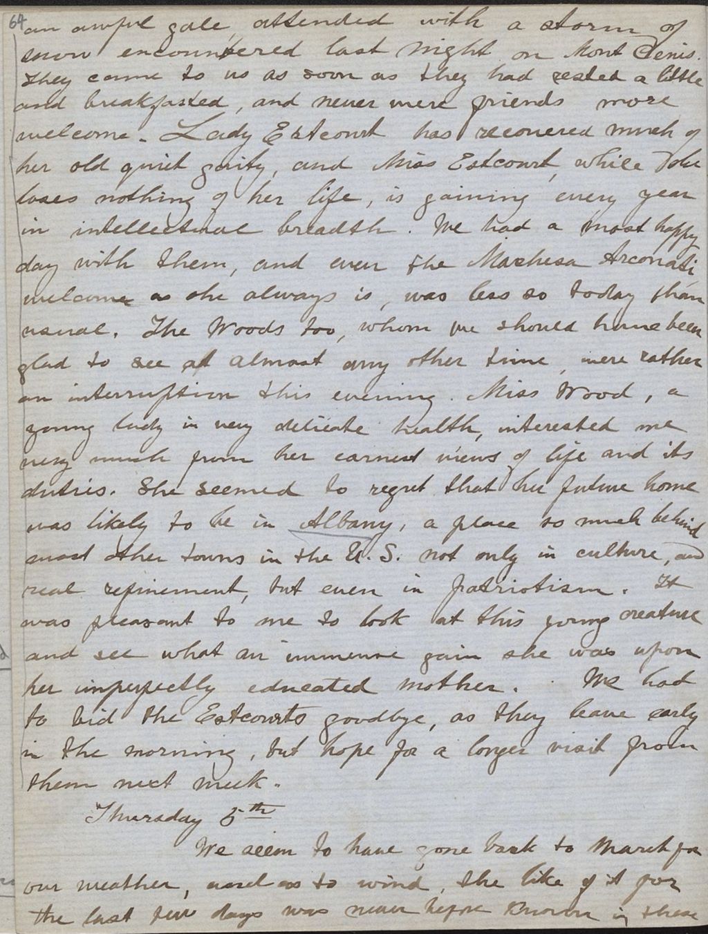 Miniature of Caroline Crane Marsh Diary, March 1 - May 6, 1864