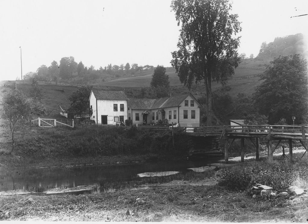 Miniature of Private wooden foot bridge to house in East Dummerston, Vt.