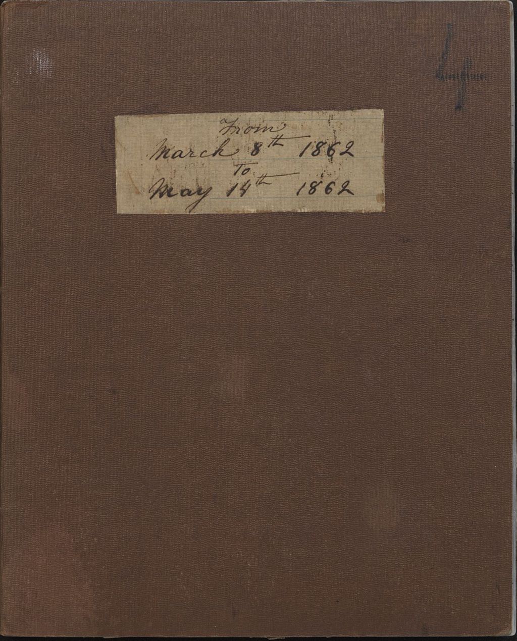 Miniature of Caroline Crane Marsh Diary, March 8 - May 14, 1862