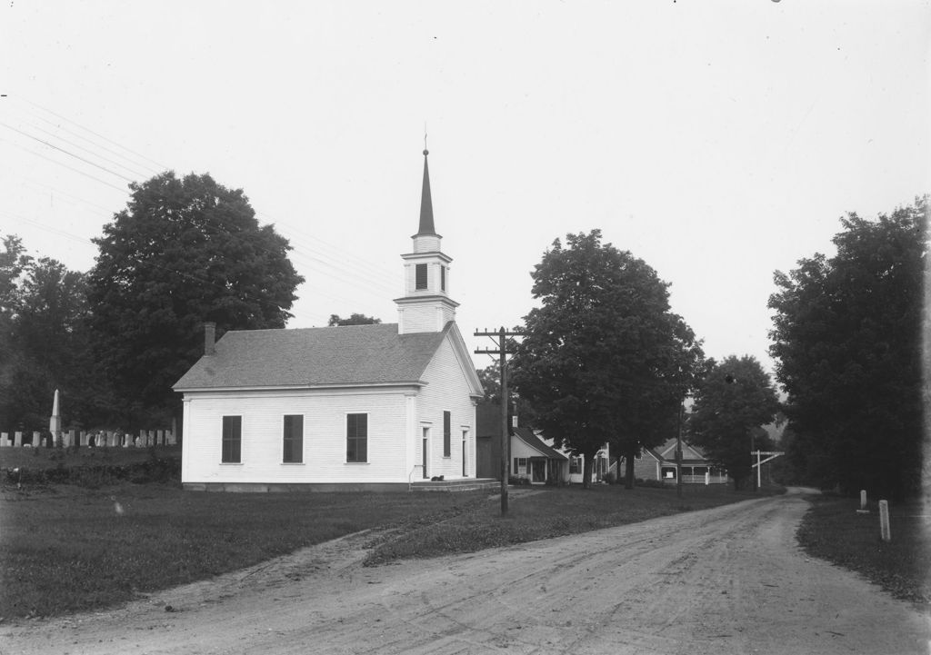 Miniature of Church in West Dummerston with RR crossing and cemetery