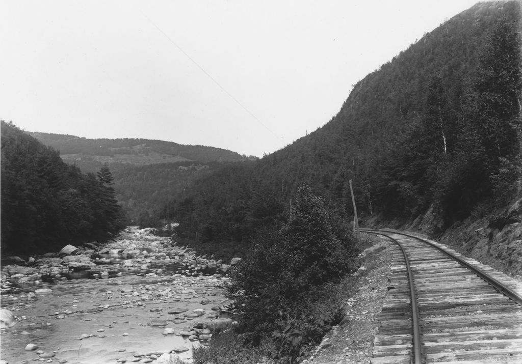 Miniature of Railroad tracks next to river in Jamaica, Vt.