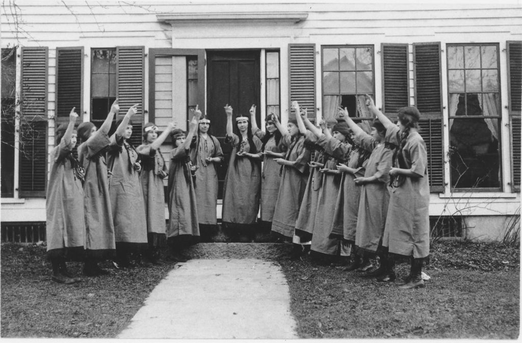 Miniature of Campfire Girls in Native American clothing, Williamsville, Vt.