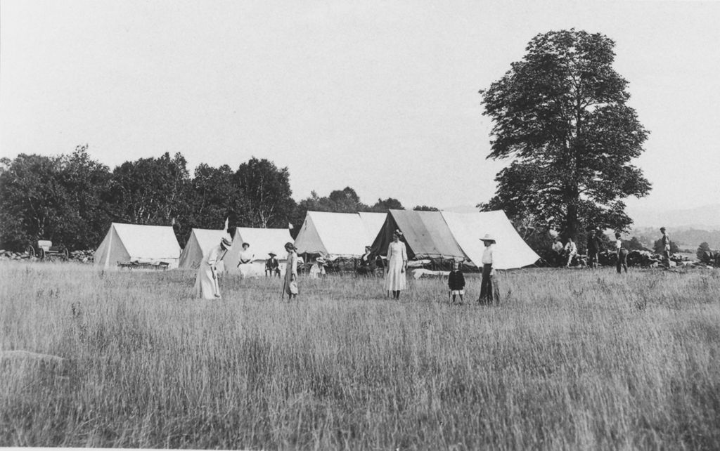 Miniature of Group camping in Putney, Vt.