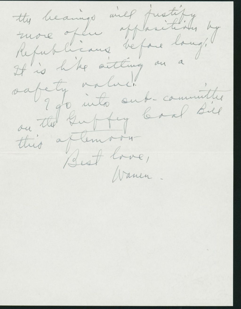 Miniature of Letter to Mrs. C.G. (Ann) Austin, March 9, 1937