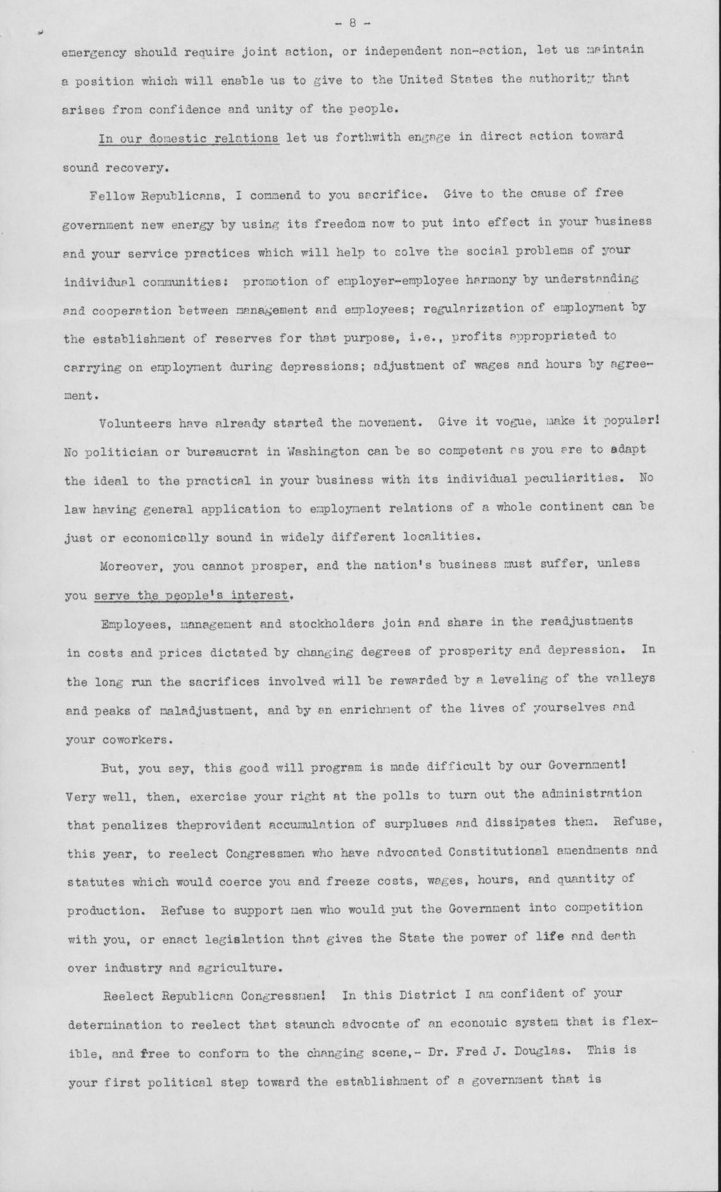 Miniature of What Republicans Can Do About It: Radio Speech of Senator Warren R. Austin, February 12, 1938.