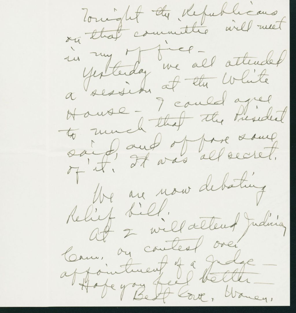 Miniature of Letter to Mrs. C.G. (Ann) Austin, February 1, 1939