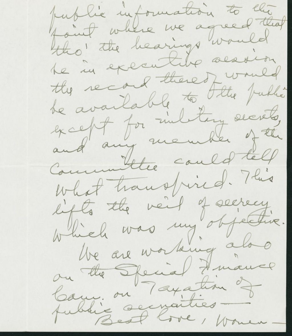 Miniature of Letter to Mrs. C.G. (Ann) Austin, February 10, 1939