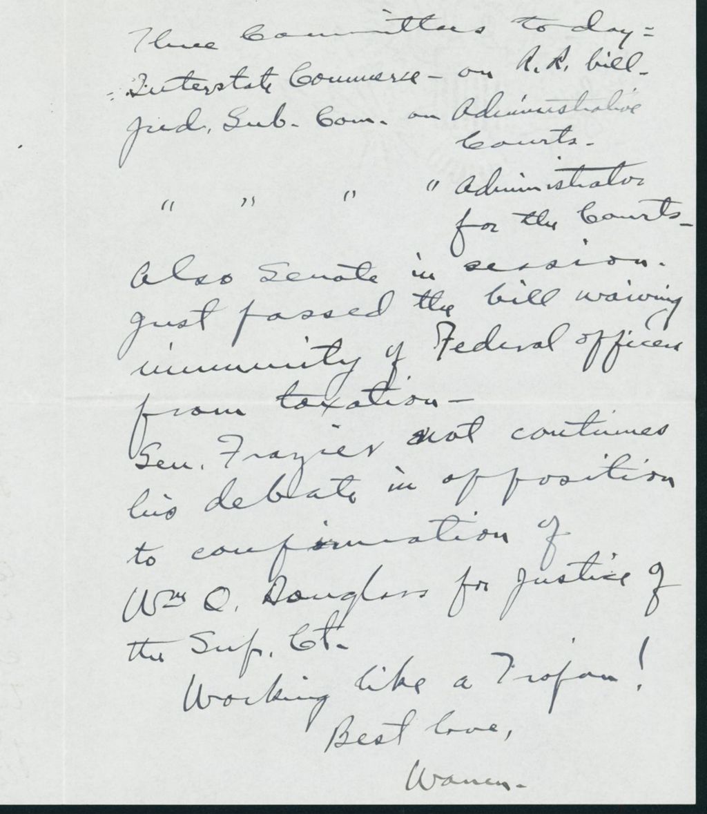 Miniature of Letter to Mrs. C.G. (Ann) Austin, April 4, 1939