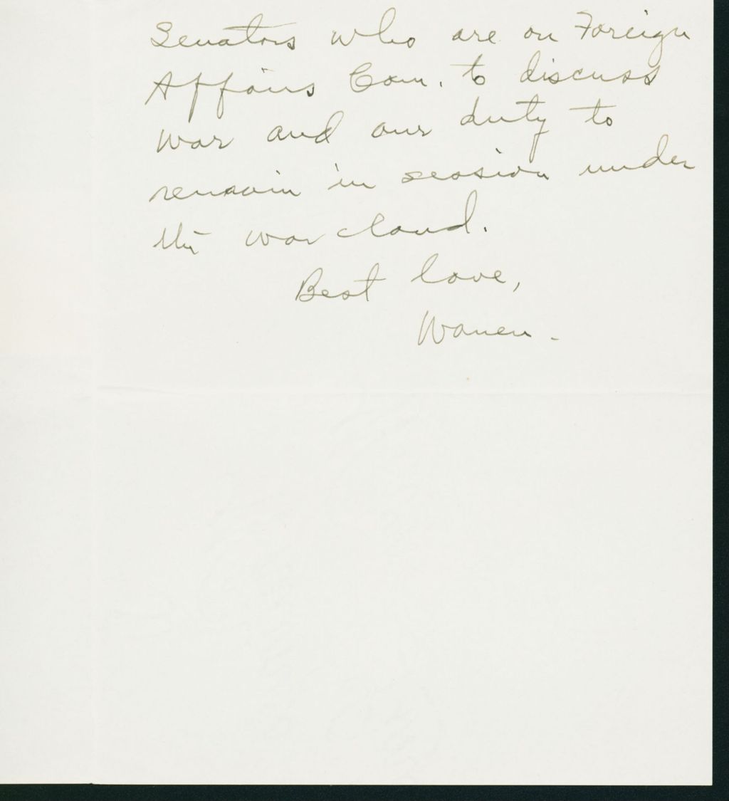 Miniature of Letter to Mrs. C.G. (Ann) Austin, May 2, 1939