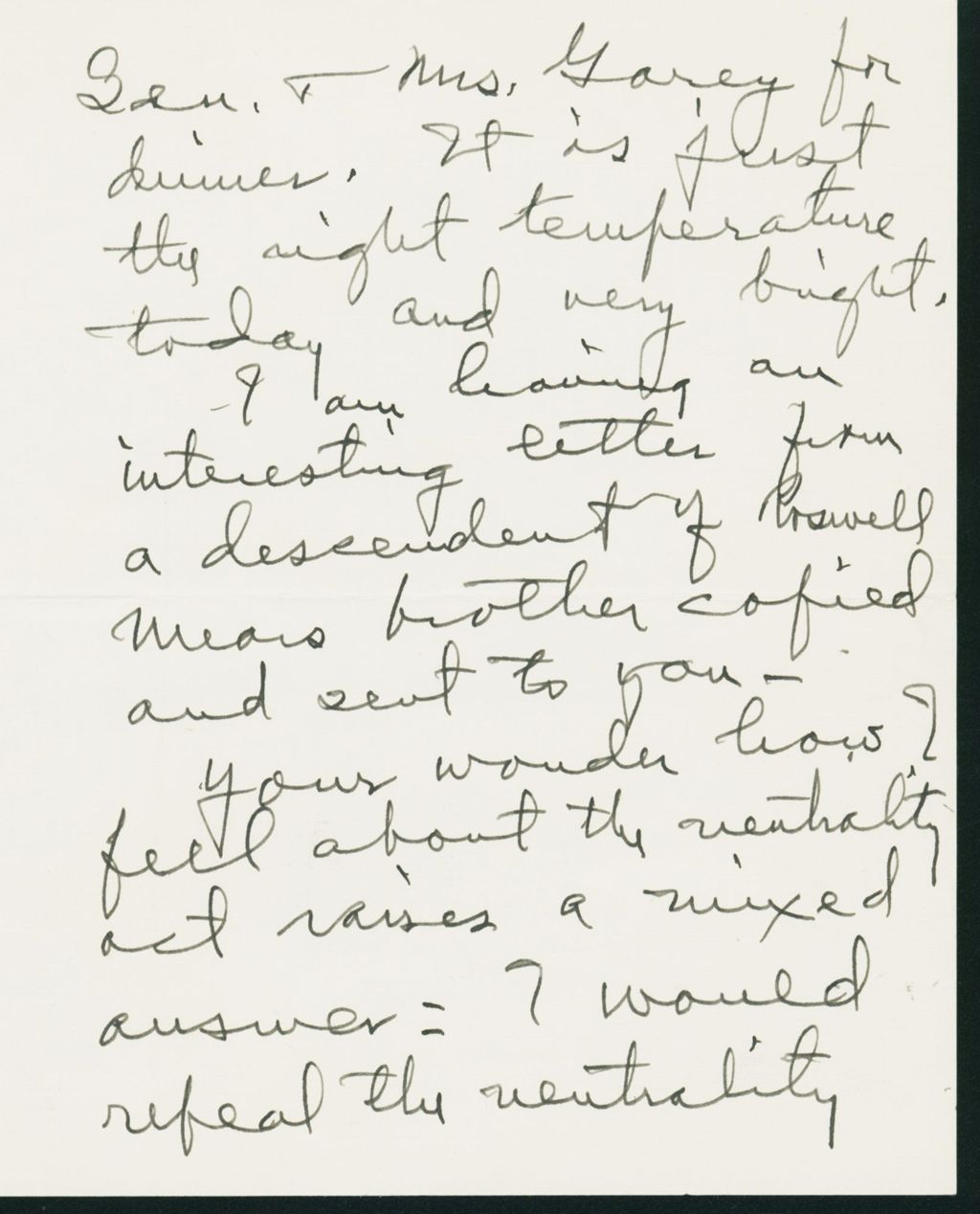 Miniature of Letter to Mrs. C.G. (Ann) Austin, June 24, 1939