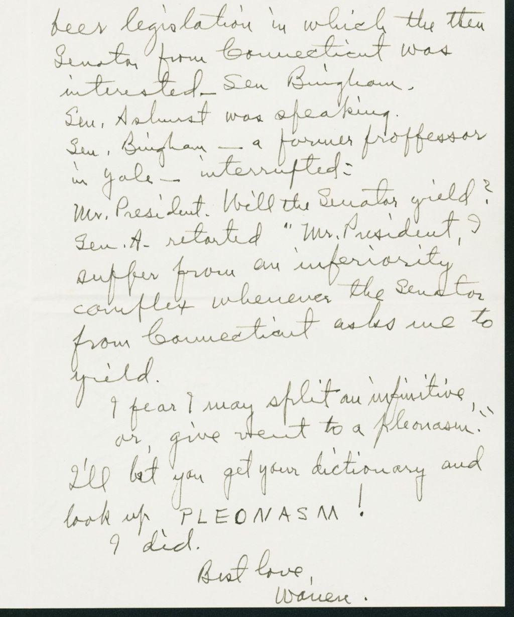 Miniature of Letter to Mrs. C.G. (Ann) Austin, March 7, 1940