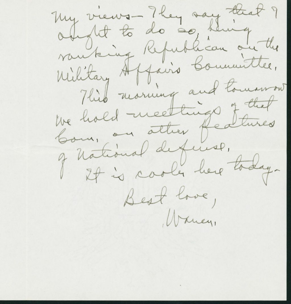 Miniature of Letter to Mrs. C.G. (Ann) Austin, August 20, 1940