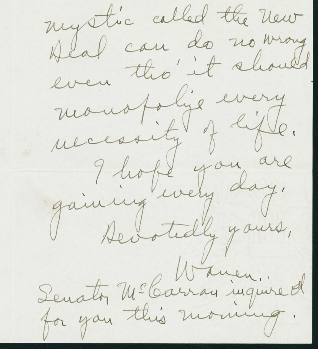 Miniature of Warren R. Austin letter to Mrs. C.G. (Ann) Austin, May 19, 1941