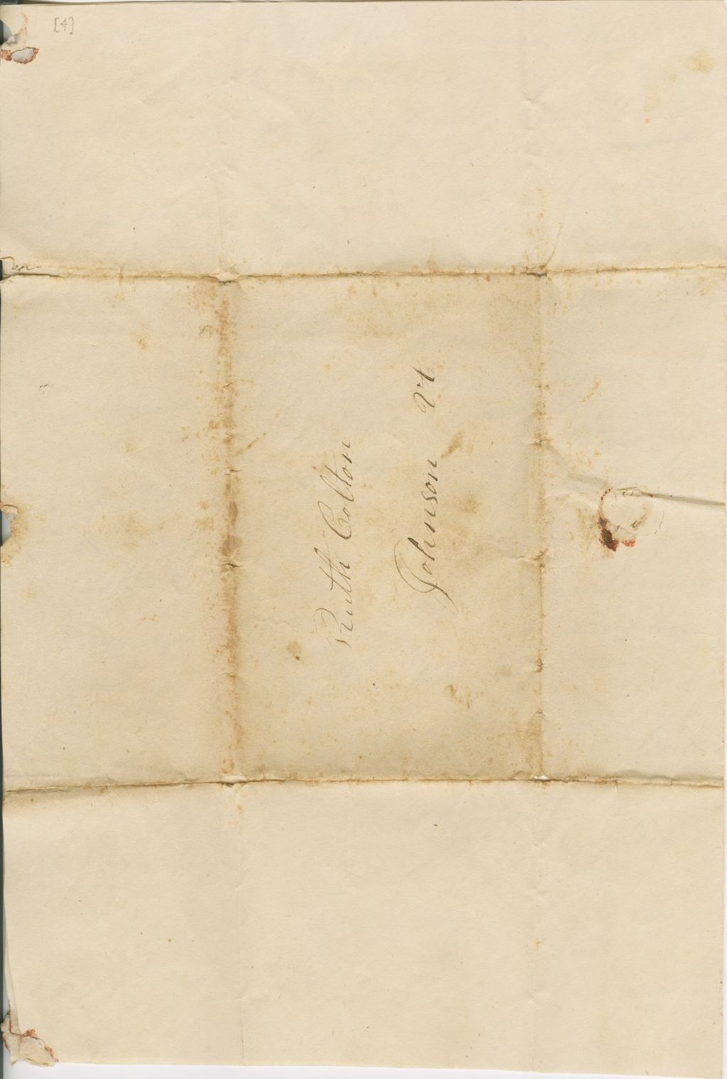 Miniature of Harriet Fletcher to Ruth Colton\, 1833 October 5