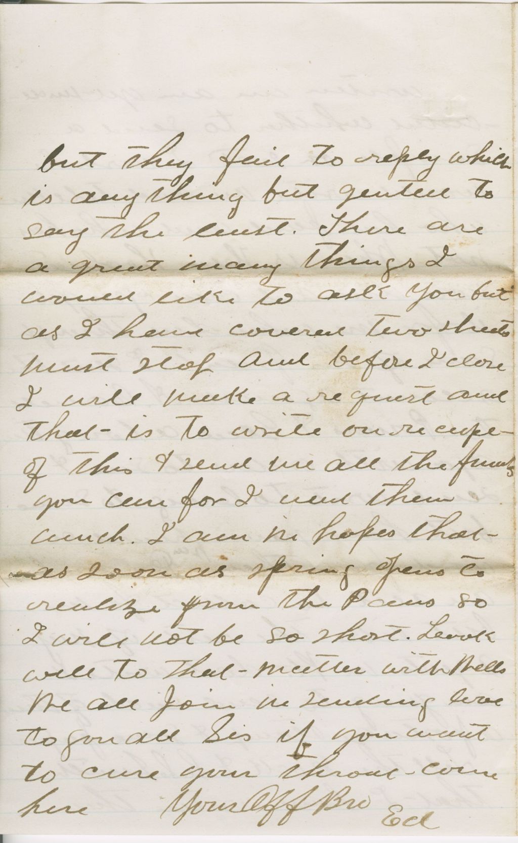Miniature of Edward C. Smith to Henrietta Fletcher\, 1873 November 30 and Invoice for [Hack Raymon?]\, 1873 December 1