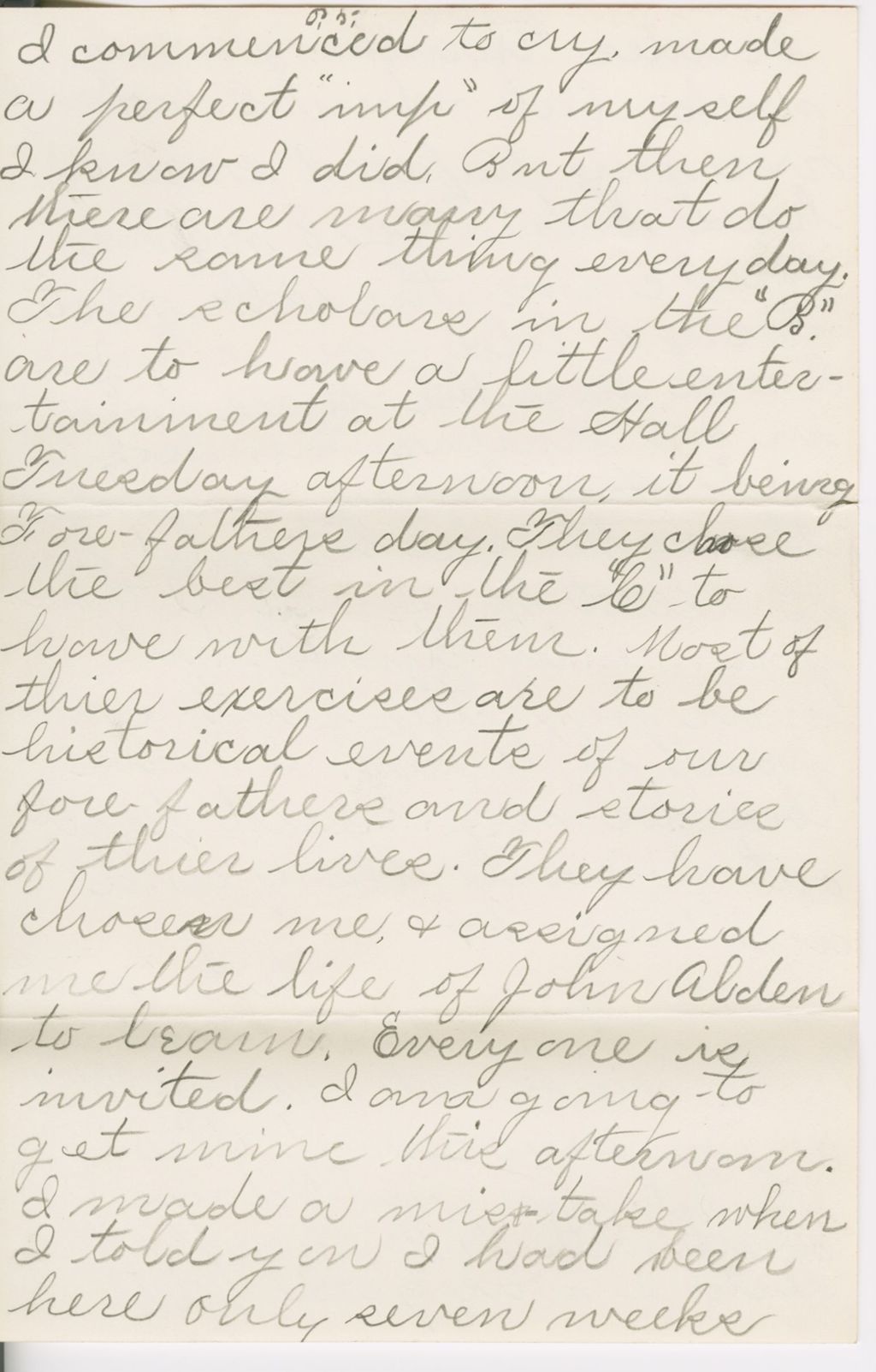Miniature of Katherine Fletcher to Family\, 1885 December 19