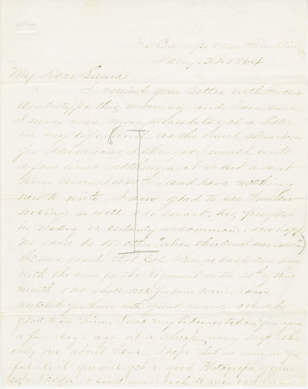 Miniature of John Lester Barstow to Laura