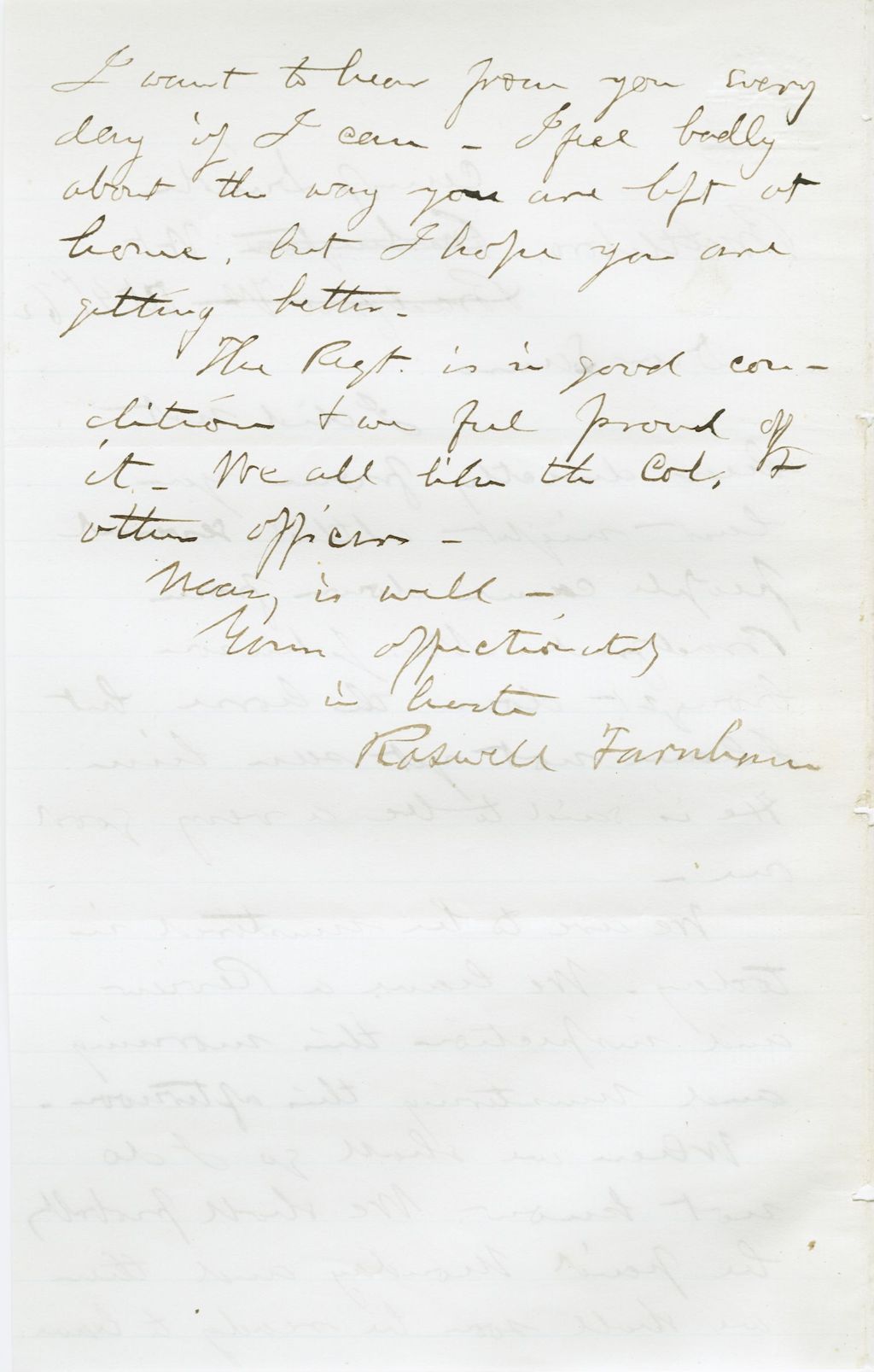Miniature of Roswell Farnham to Laura