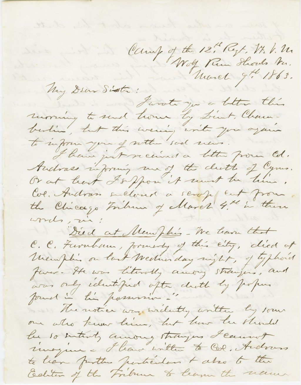 Miniature of Roswell Farnham to [Laura]