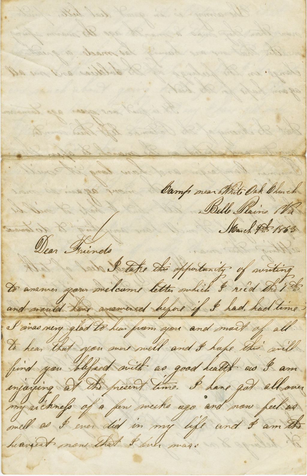 Miniature of Albert A. May to Friends