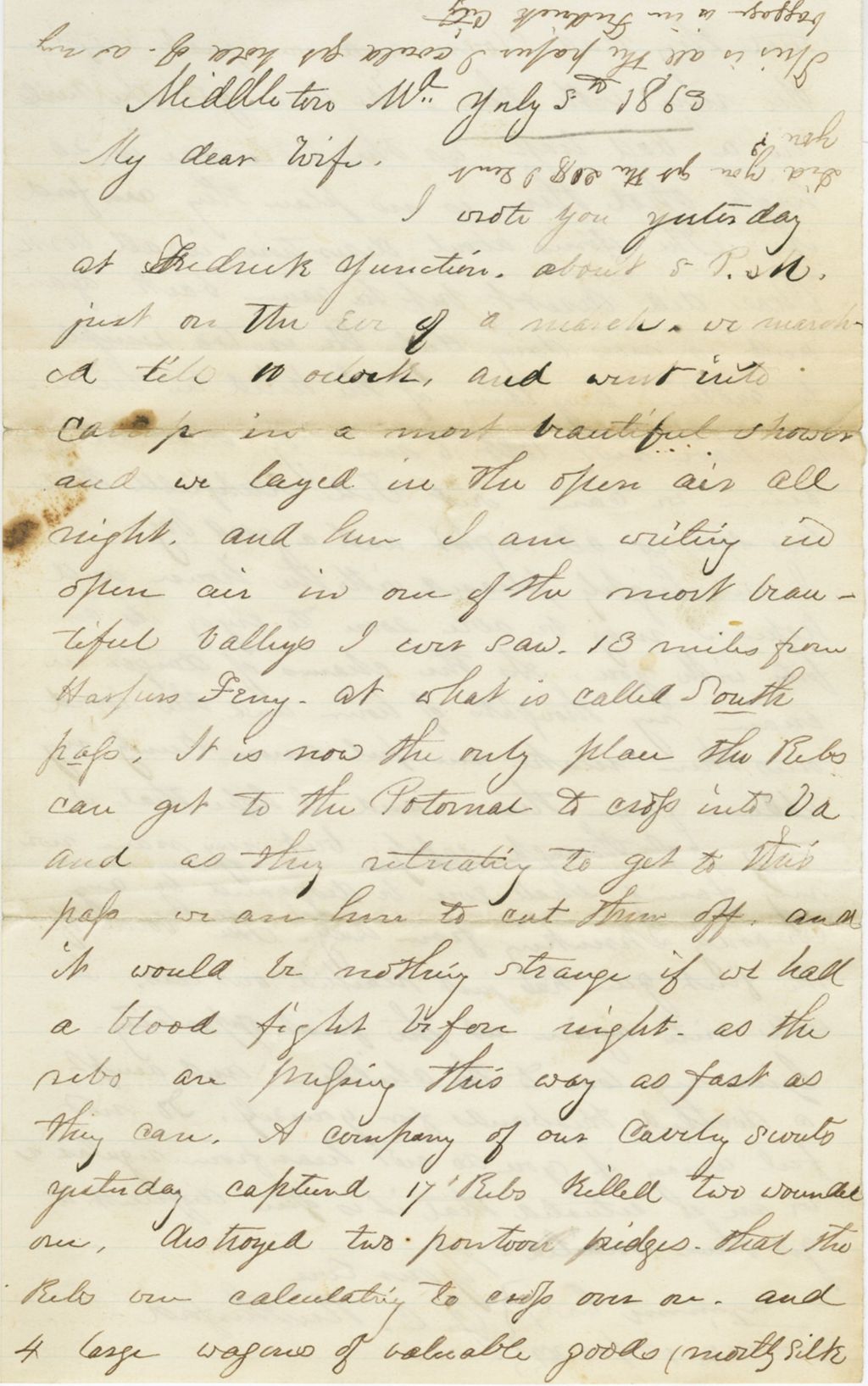Miniature of Joseph Rutherford to [Hannah Rutherford]