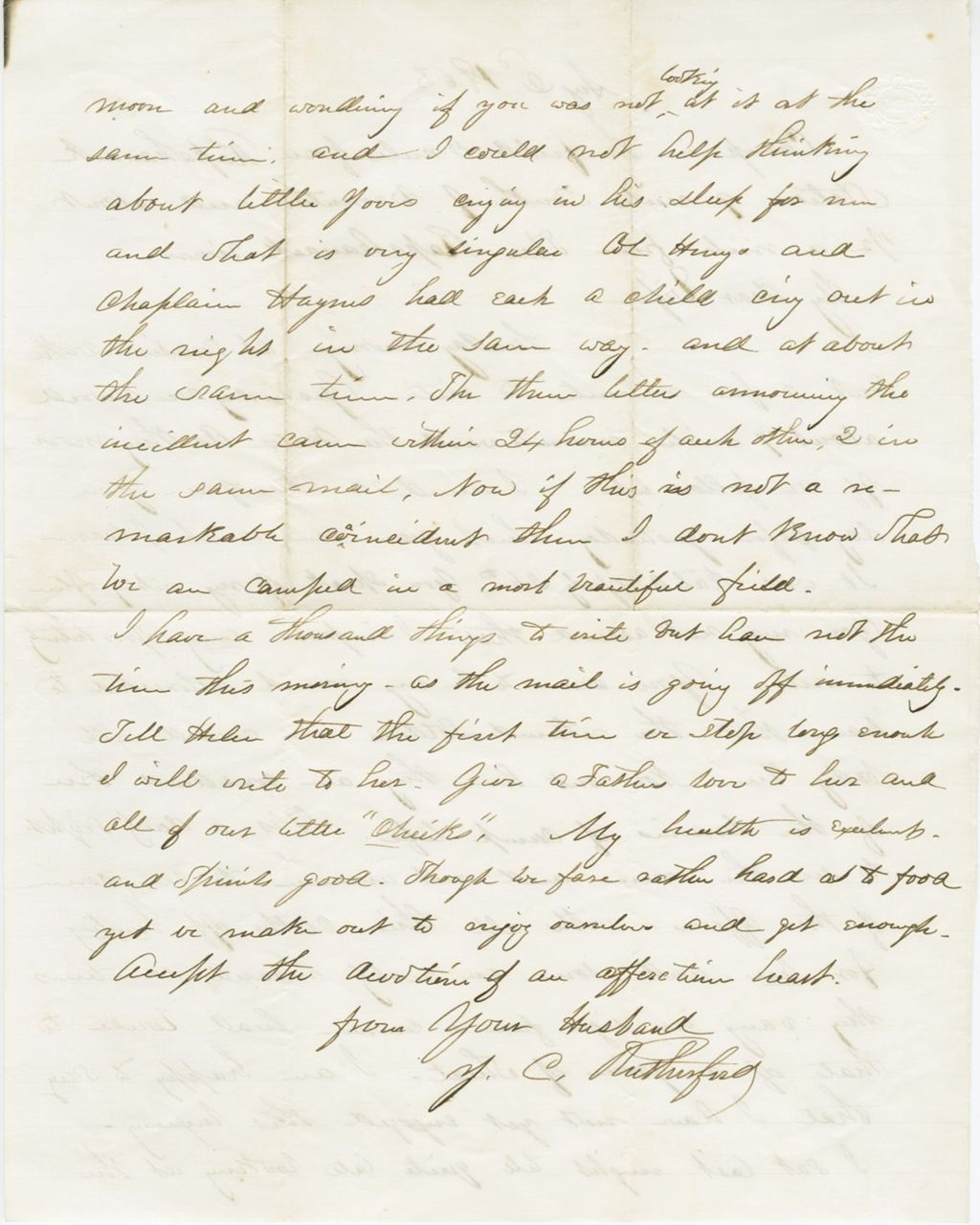 Miniature of Joseph Rutherford to [Hannah Rutherford]
