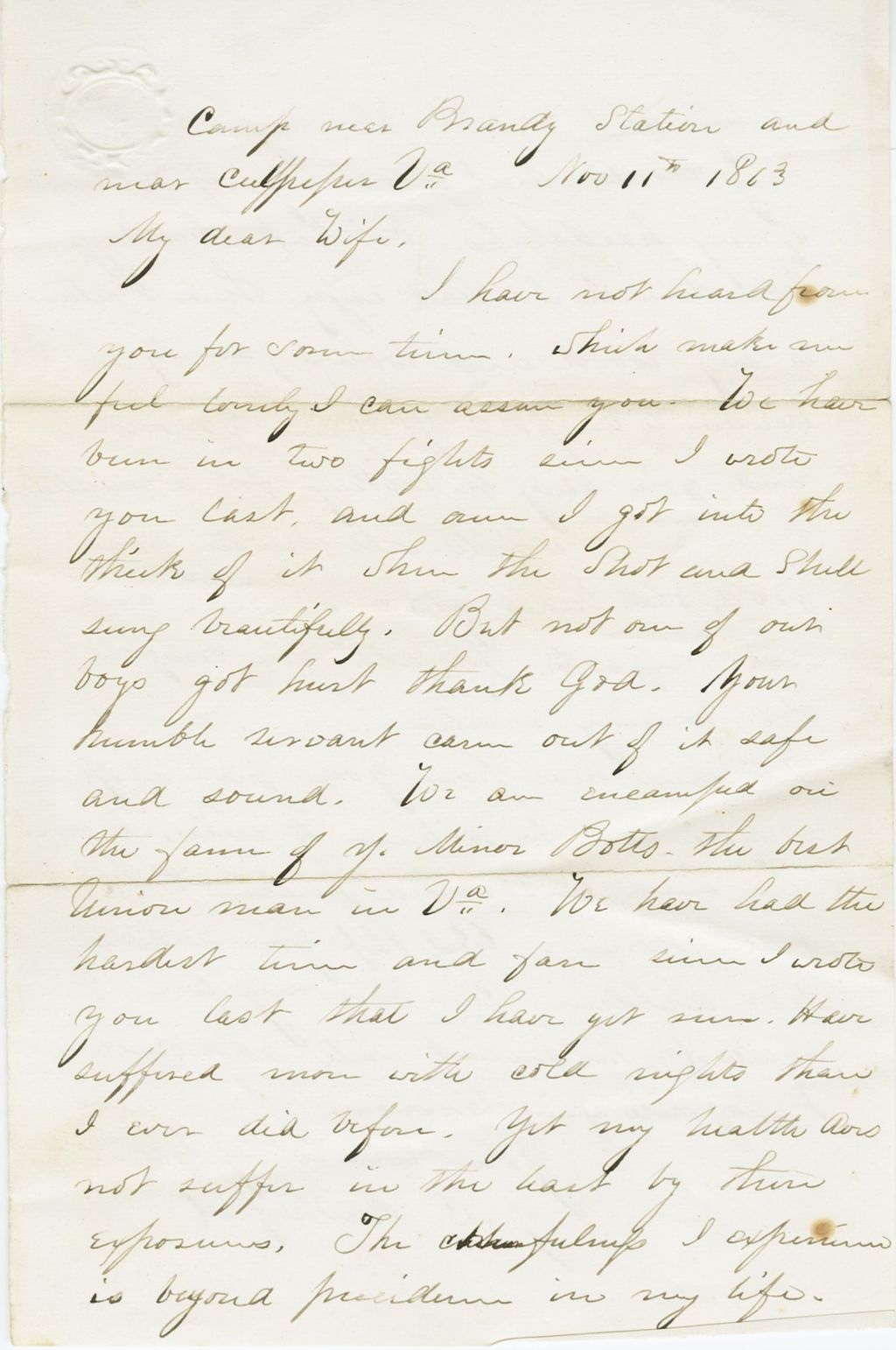 Miniature of Joseph Rutherford to [Hannah Rutherford]