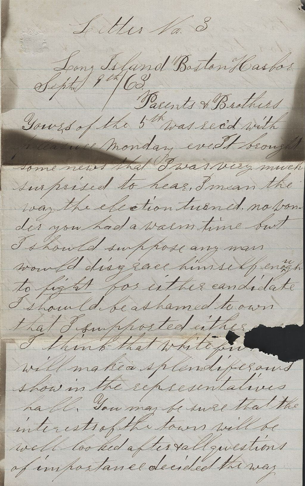 Miniature of Bradford Sparrow to Parents and Brothers