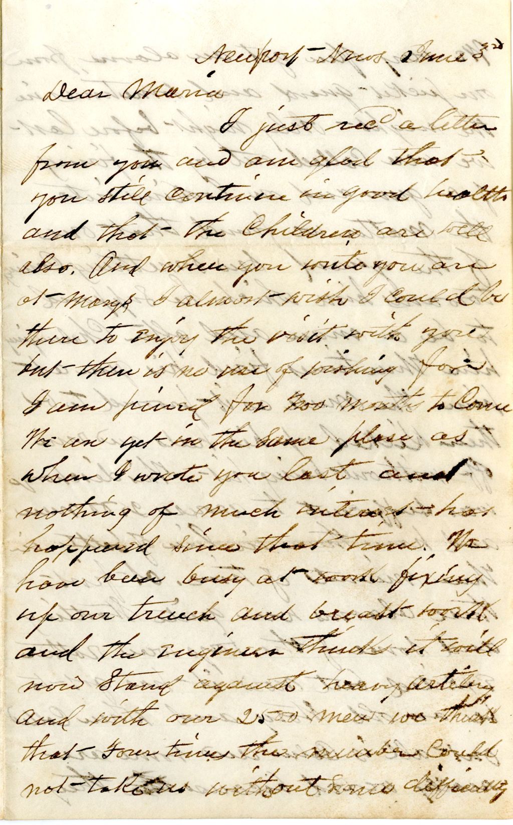 Miniature of Valentine G. Barney to Maria Barney