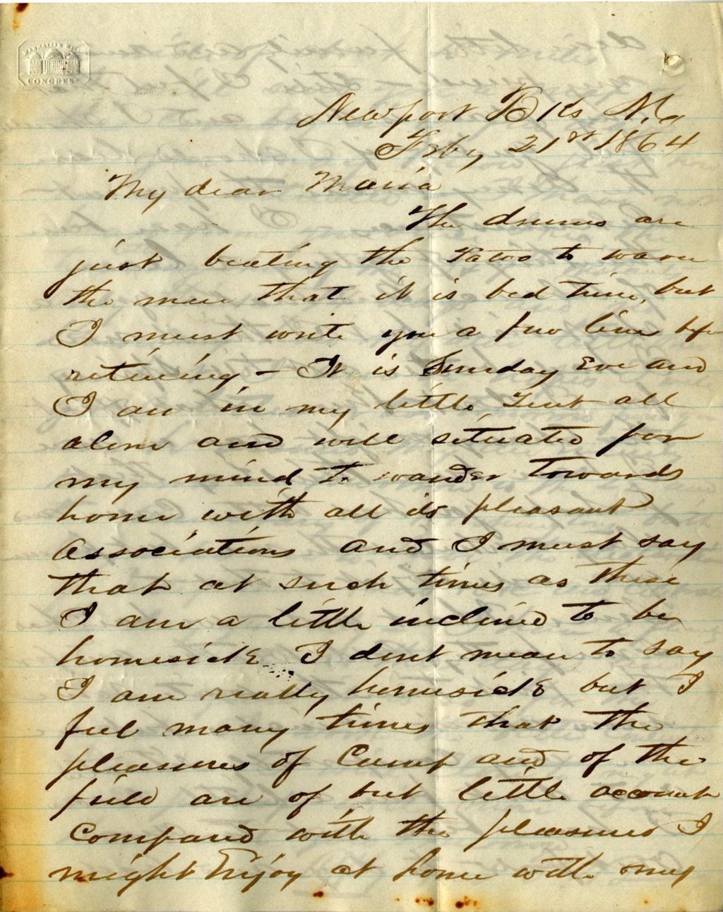 Miniature of Valentine G. Barney to Maria Barney