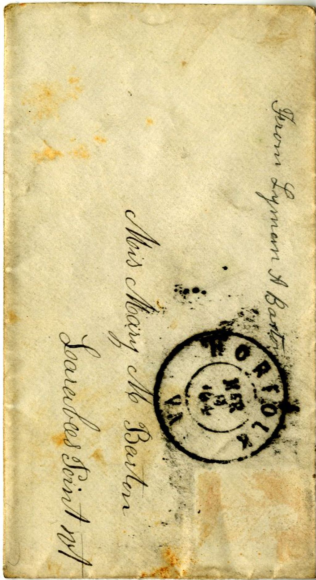 Miniature of Lyman Barton to Hiram Barton