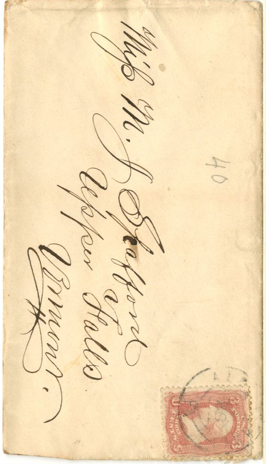 Miniature of Joseph Spafford to Mary Jane Spafford