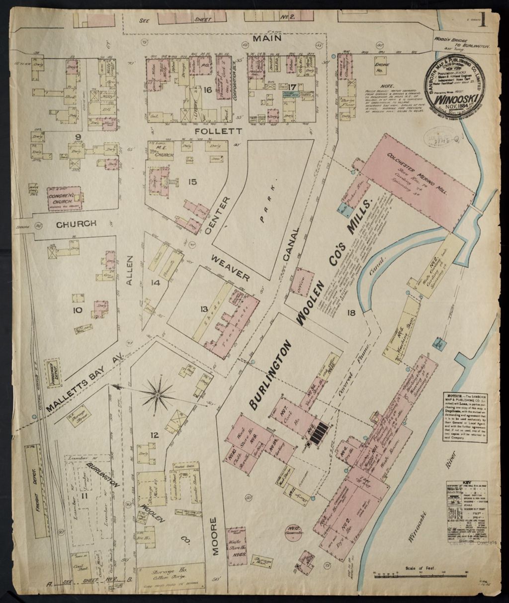 Miniature of Winooski 1884, sheet 01