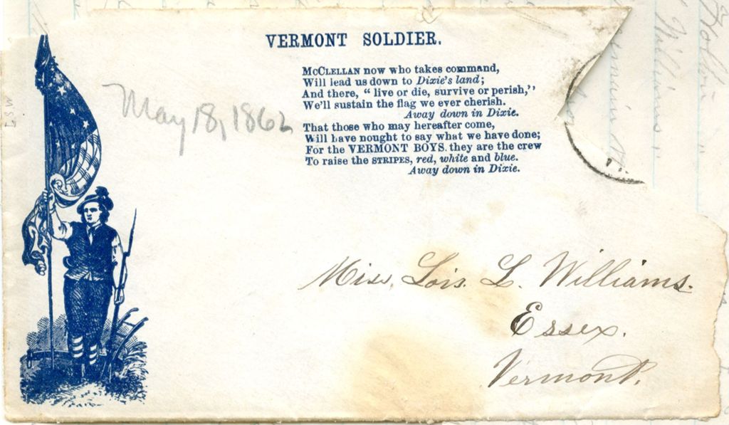 Miniature of Lyman S. Williams to Lois L. Williams