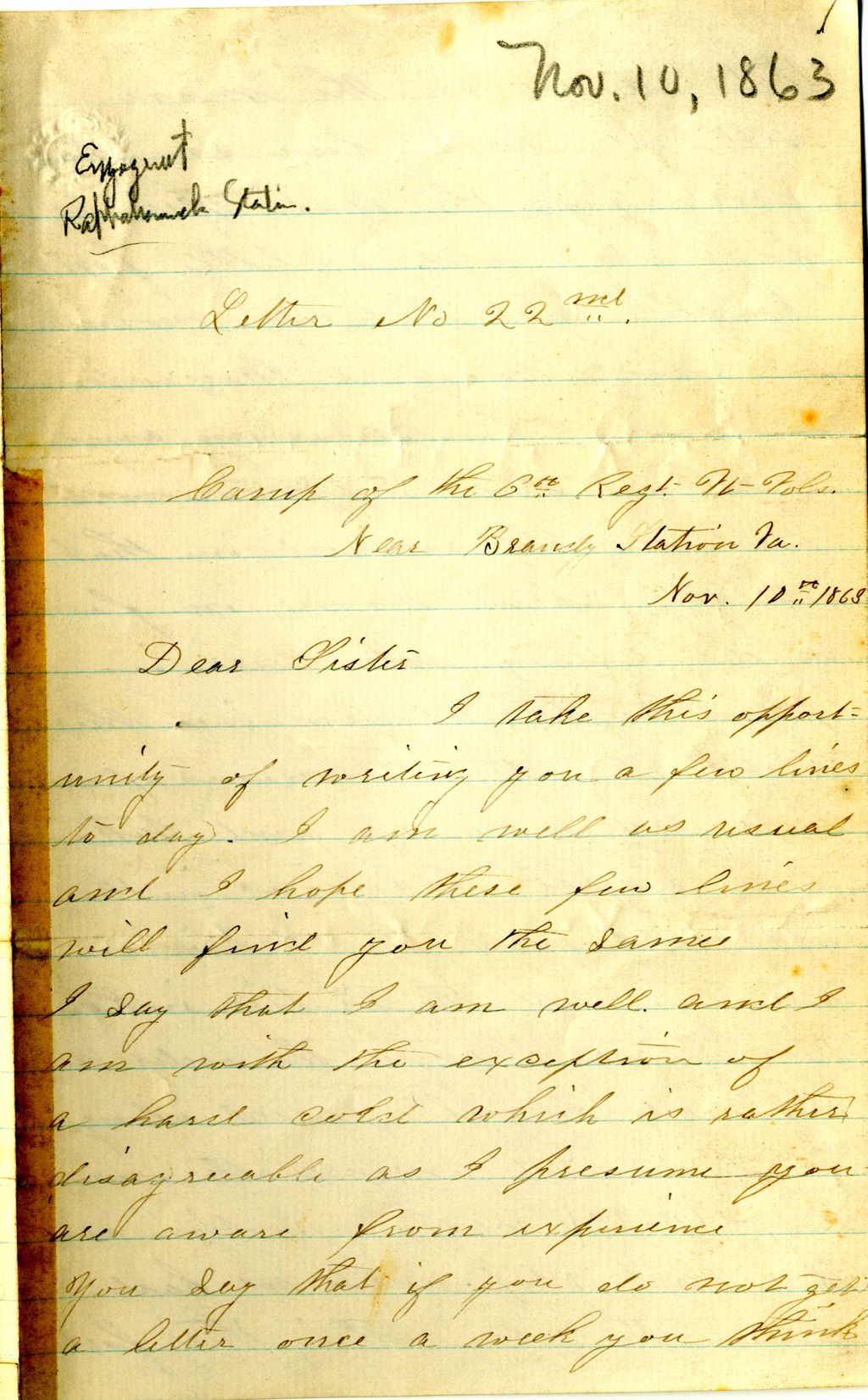 Miniature of Lyman S. Williams to Lois L. Williams