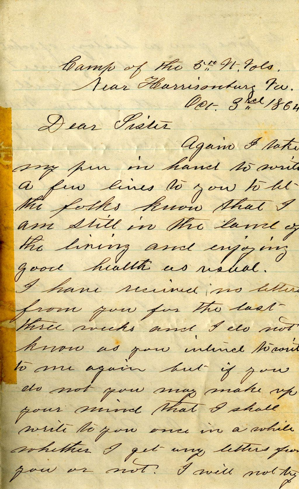 Miniature of Lyman S. Williams to Lois L. Williams