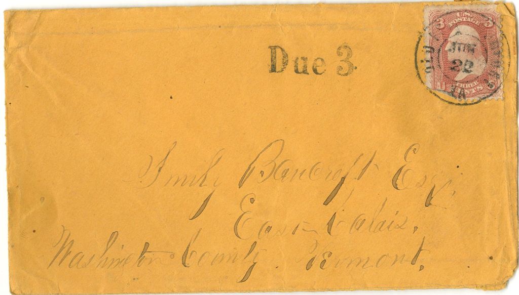 Miniature of Warren E. Bliss to Smiley Bancroft