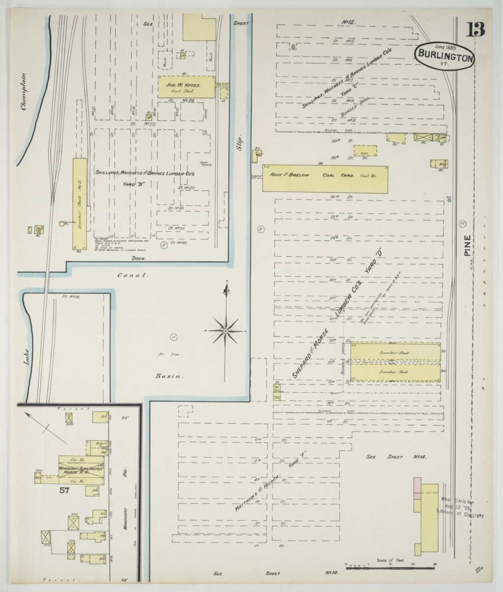 Miniature of Burlington 1889, sheet 13