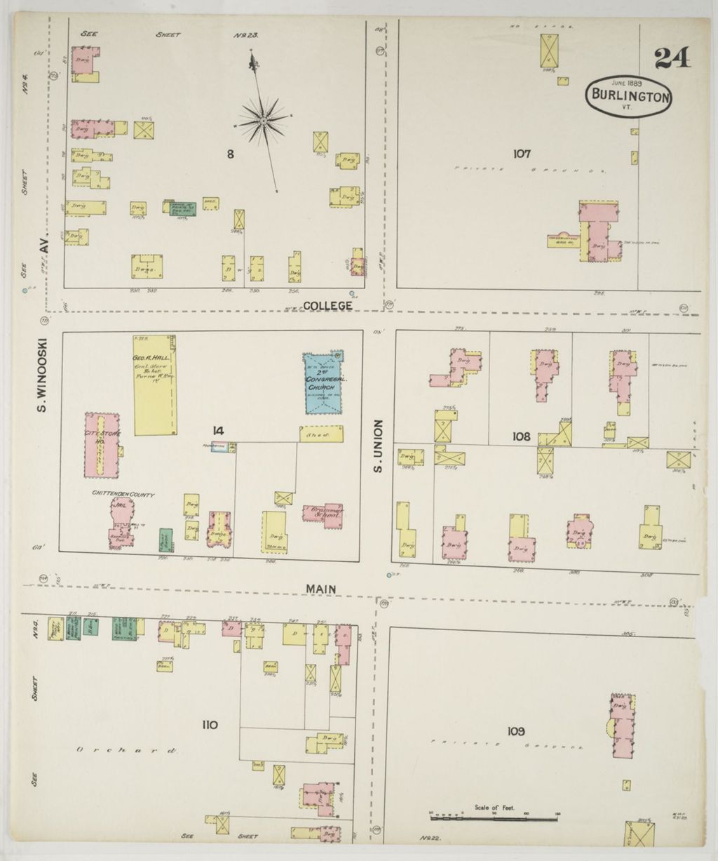 Miniature of Burlington 1889, sheet 24